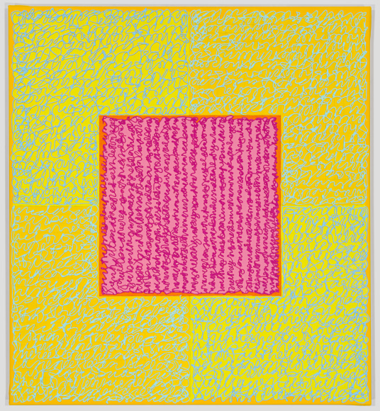 The Lightness of Being, 2019, Acrylic paint and paste on linen