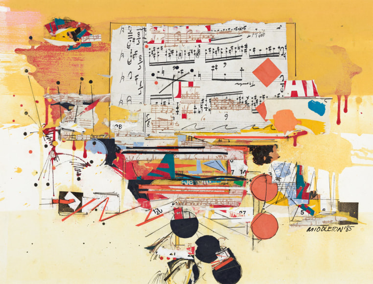 Music, 1985&nbsp;, Mixed media and collage on paper&nbsp;