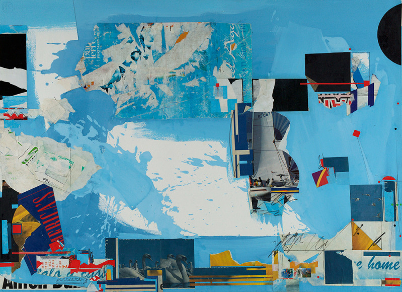 America&#039;s Cup, 1998, Mixed media and collage on paper