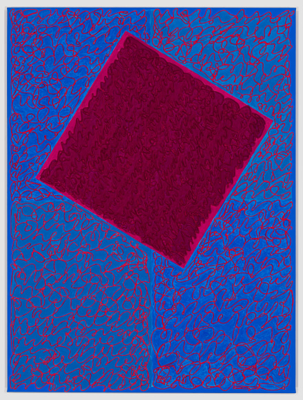 Violet Rising, 2020, Acrylic paint and paste on linen