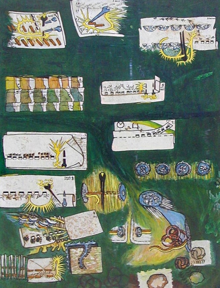 &Ouml;yvind Fahlstr&ouml;m, Skogssp&aring;r [Trail of Prints in the Woods], also: Simplicity. Version A, 1962