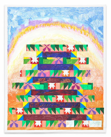 Carly Glovinski, Quilt Stack (temple), 2019