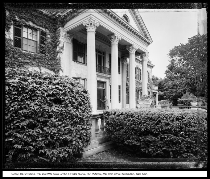 Nathan Re-entering the Eastman House After Fifteen Years, Ten Months, and Four Days, Rochester, New York, 1985, vintage gelatin silver print