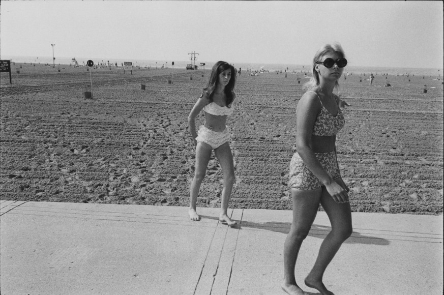 Young girls at Metropolitan beach , 1968