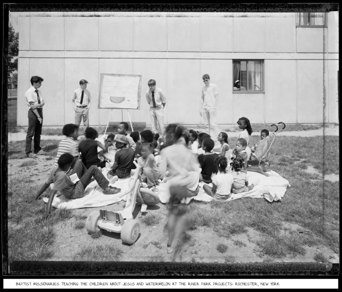 Baptist Missionaries, Rochester, New York, 1985, vintage gelatin silver print
