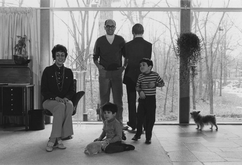 Gilbert and Lila Silverman with their children, Paul and Eric , 1968