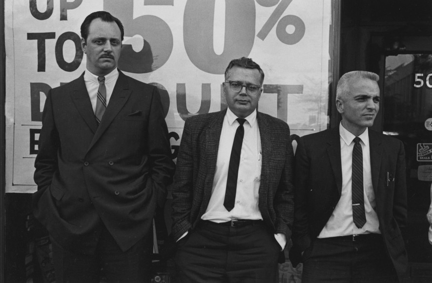 Spectators at a public demonstration , 1968