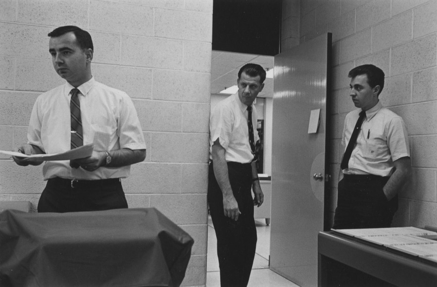 Office workers 1968, vintage gelatin silver print