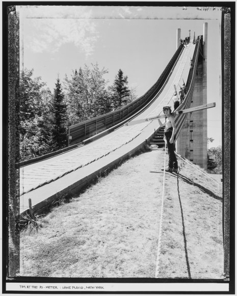 Tim at the 70-Meter, Lake Placid, New York, 1984, vintage gelatin silver print