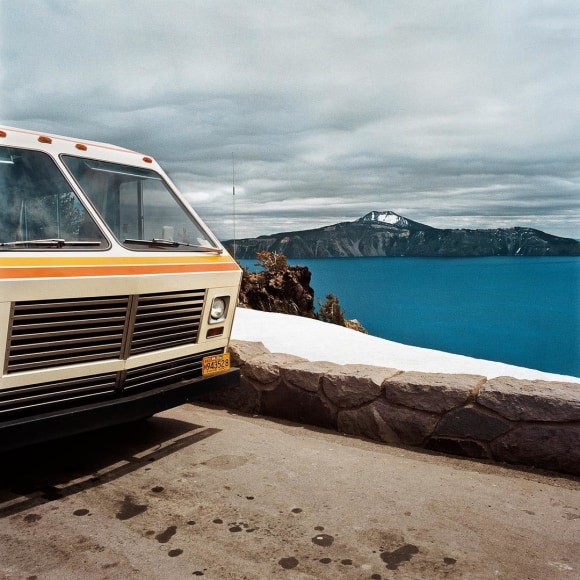 Motorhome at Overlook, Crater Lake National Park, Oregon