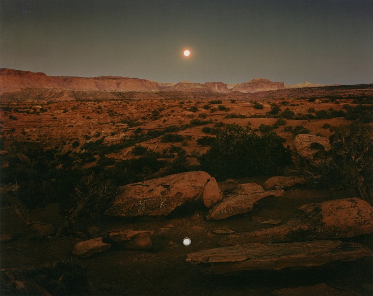 Moonrise over Pie Pan, Capital Reef National Park, Utah, 1977
