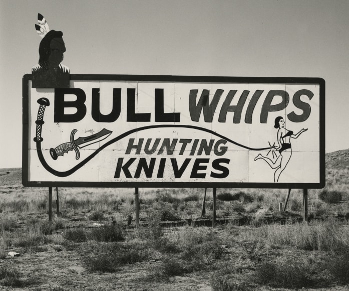Billboard, Route 66, West of Albuquerque, New Mexico'1972, vintage gelatin silver print