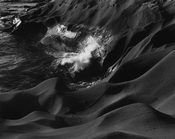 Sandstone and Surf, Cape Kiwanda, Oregon, 1959, gelatin silver print