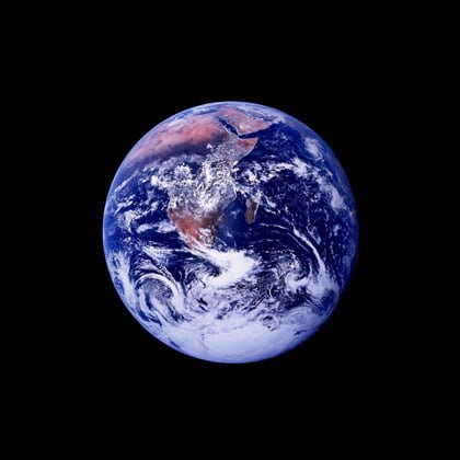 Whole Earth, Outbound; Photographed by Harrison Schmitt, Apollo 17