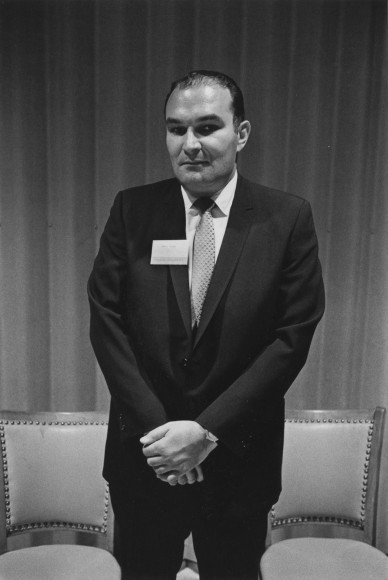 Businessman at a press party , 1968