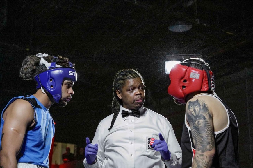 Ralph Salomon, Referee Giving Pre-fight Instructions, 2023