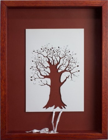 Peter Callesen - Untitled (Falling Skeleton), 2013