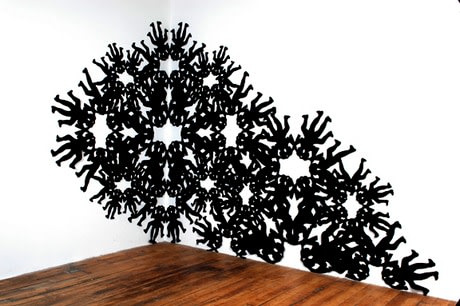 Soldier, 2006 Cut Felt, 64 x 165 inches