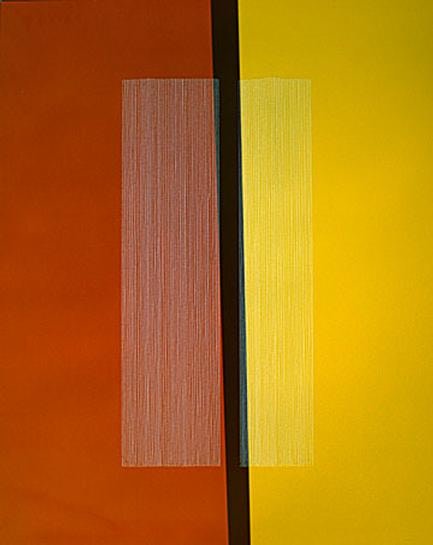 Vertical Band and Lines Seperating Red and Yellow, 2005
