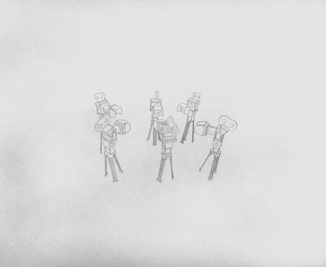 Cameras, 2005 27.25 x 33 inch Graphite on paper