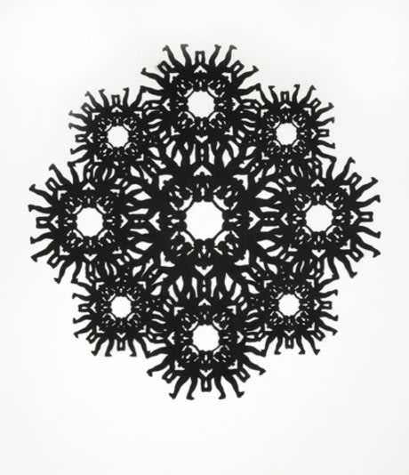 Soldier, 2006 Cut Felt, 68 x 68 inches round