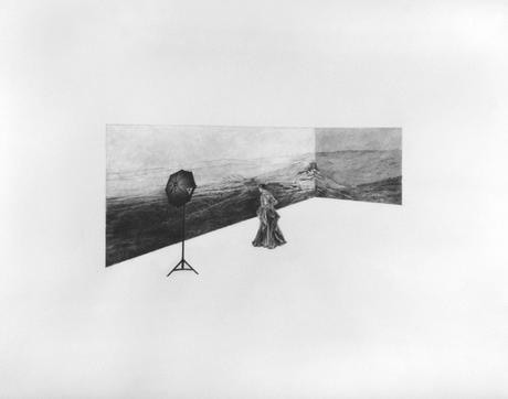 Debutant, 2005 27 x 35 inch Graphite on paper