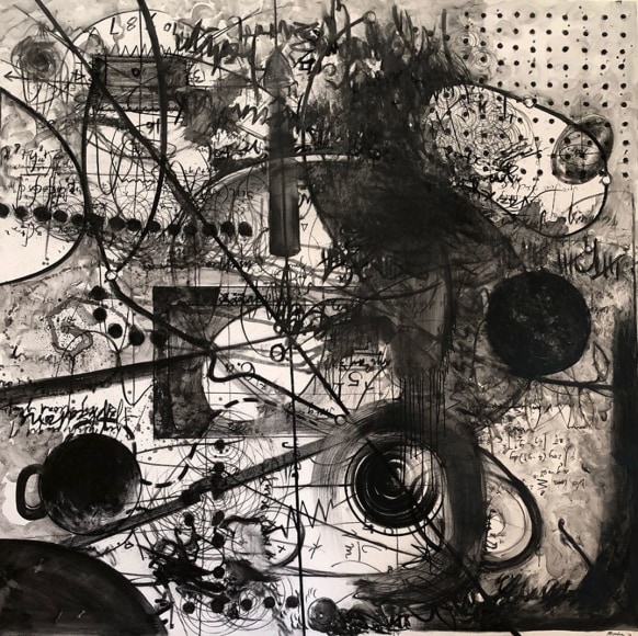 Richard Goodwin  Nervous Truss for an Anxious Person 2, 2019  Acrylic and charcoal on canvas