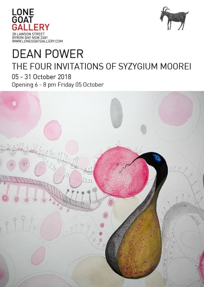 Dean Power The Four Invitations of Syzgium Moore, Lone Goat gallery exhibition Postcard 2018