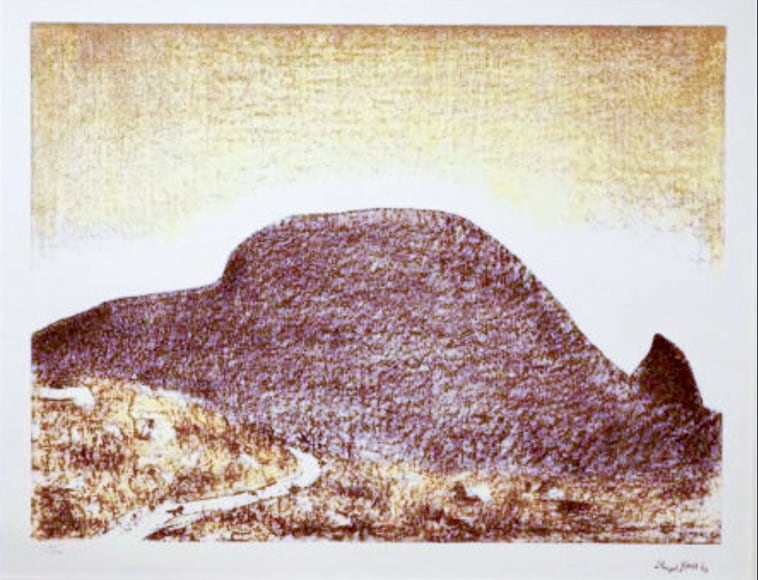 Lloyd Rees Late Afternoon. A Day on the Derwent, 1984 Sandy Bay Set Lithograph Printed by Fred Genis