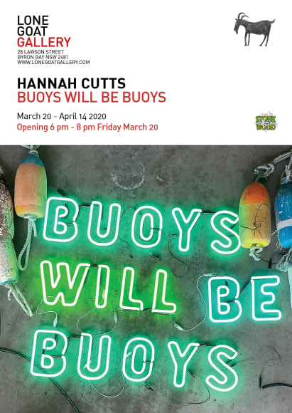 Hannah Cutts Buoys Will be Buoys Lone Goat Gallery exhibition Postcard 2020