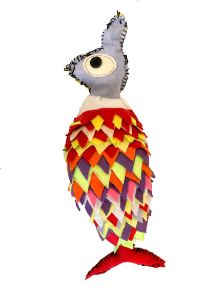 Rebecca King Mer-Rabbit Felt, mixed media 30 cm x 10 cm x 8 cm 2018