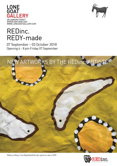 REDinc. REDymade, Lone Goat gallery exhibition Postcard 2018