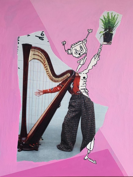 Michael Stiegler  Plant Music, 2019, collage artwork from the exhibition On Bowery