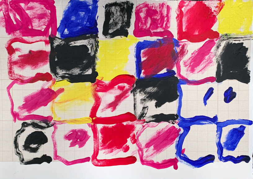 Naikia Taylor  Coloured Grid, 2019