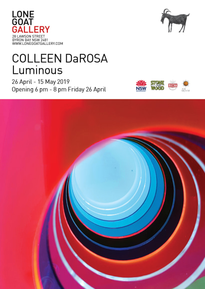 Colleen DaRosa, Luminous, Lone Goat Gallery exhibition Postcard ​2019