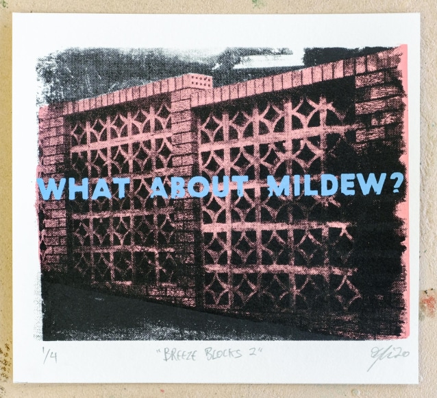 Jacob Boylan  Breeze Blocks 2, 2020  Silk Screen on Paper  25h x 28w cm