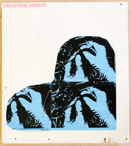 Jacob Boylan  Chapter Three, 2020  Silk Screen on Ply Wood  61h x 54w cm