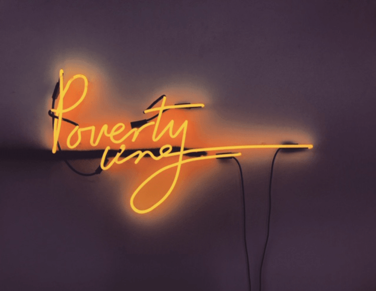 Hannah Cutts  Poverty Line, 2018  Neon