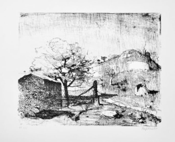 Lloyd Rees The Water Tank, Karinya, 1982 Lithograph Printed by Fred Genis