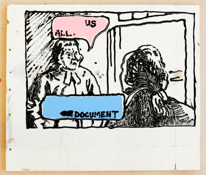 Jacob Boylan  Document, 2020  Silicon & acrylic on plywood  59h x 69w cm