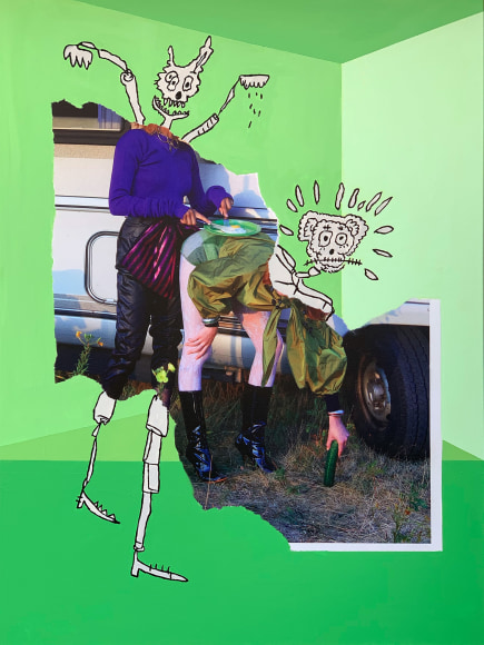 Michael Stiegler  Picnic Day, 2019 art from the exhibition on Bowery at Lone Goat Gallery
