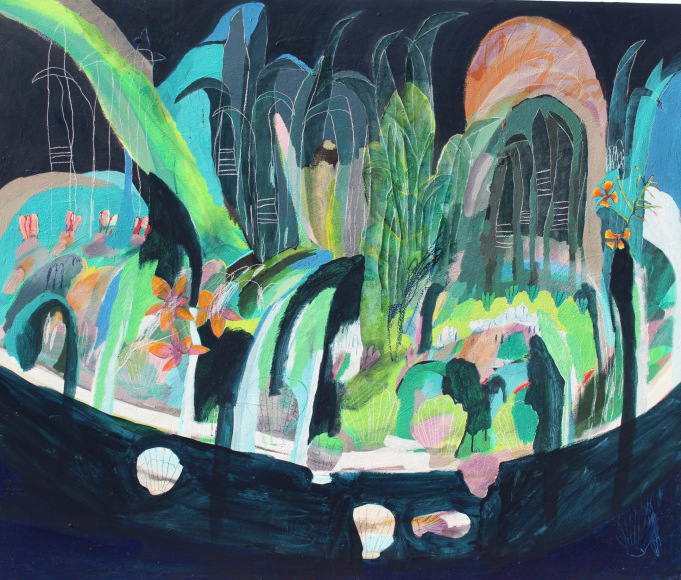 Nikky Morgan-Smith Mele Falls, Looking at The Moon, 2019 Artwork