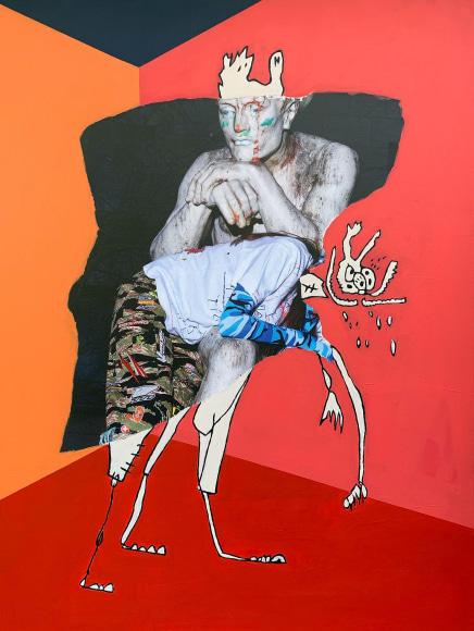 Michael Stiegler  Roman, 2019 art from the exhibition on Bowery at Lone Goat Gallery