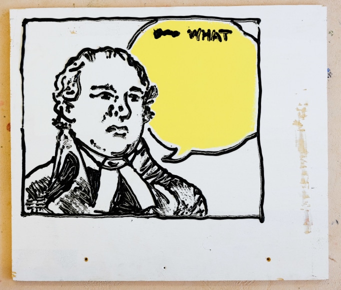 Jacob Boylan  What, 2020  Silicon & acrylic on plywood  59h x 51w cm
