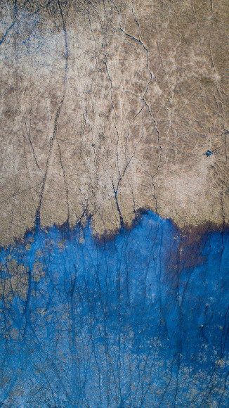 Stu Murphy  Tucabia Blue, 2018, Aerial photo of wetlands near Grafton NSW
