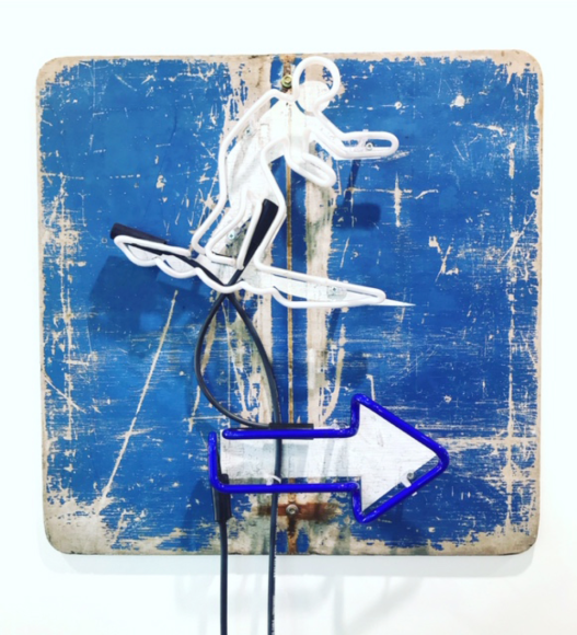 Hannah Cutts  Neon Surfer, 2018  Neon