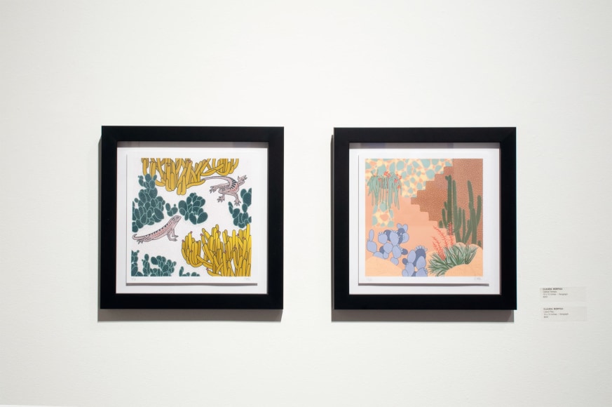 Installation photograph of PATTERN RECOGNITION: Claudia Borfiga | Yumiko Glover | Julika Lackner