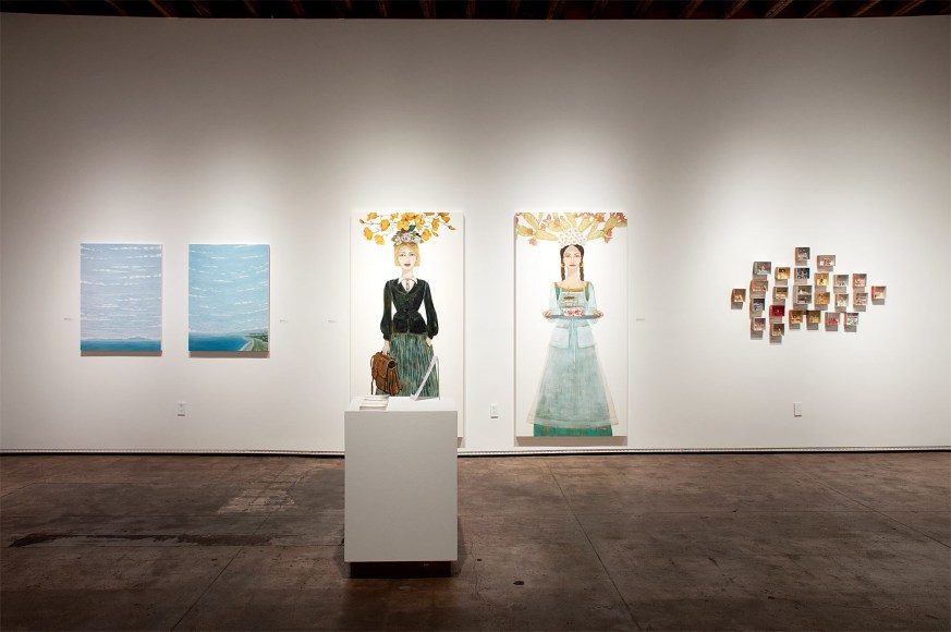 Installation photograph of THE GREEN HOUSE: Liz Brady, Erika Carter, Virginia McCracken