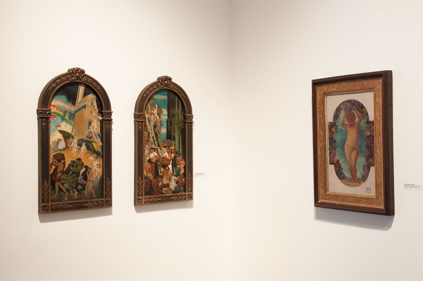 THE SUMMER SALON, 2019 installation photograph with Frank Brangwyn and Leon Dabo