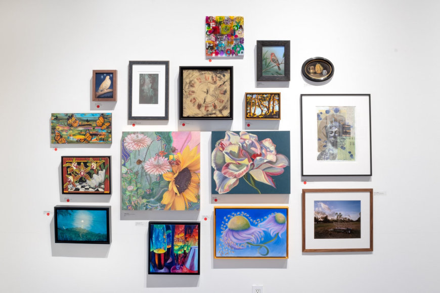 100 GRAND (100 works of art for $1,000 or less each) installation shot